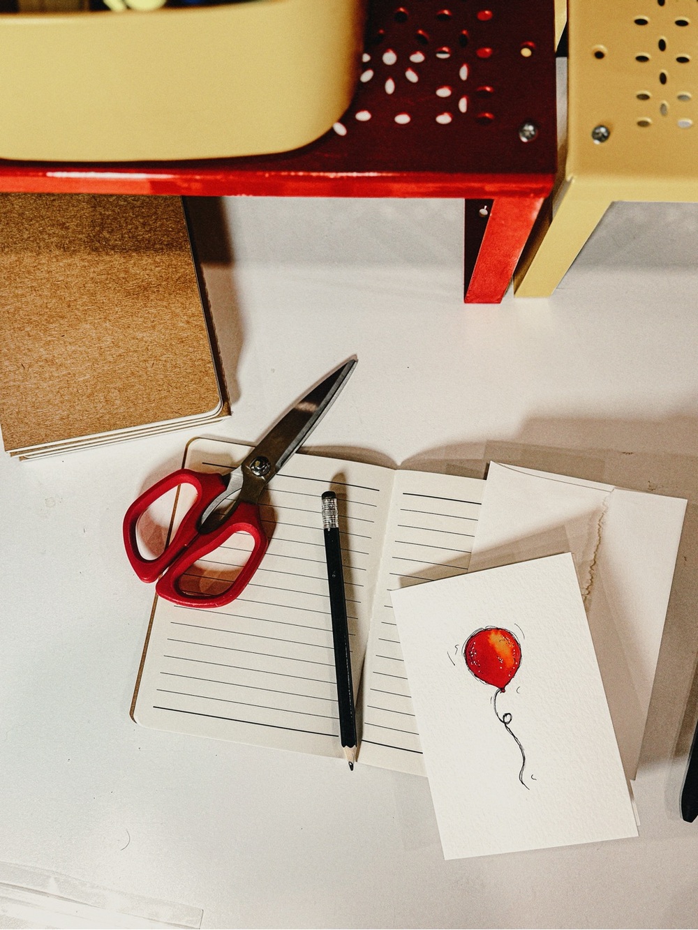 Red Balloon Watercolor Greetings Cards